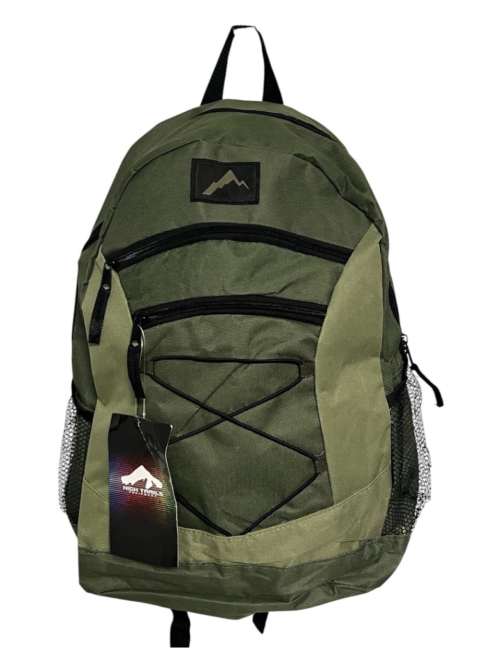 High Trails Equipment Green Hiking Backpack NWT